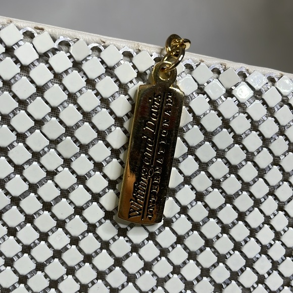 🪸 Vintage Whiting & Davis White Metal Mesh Clutch - Picture 9 of 12
